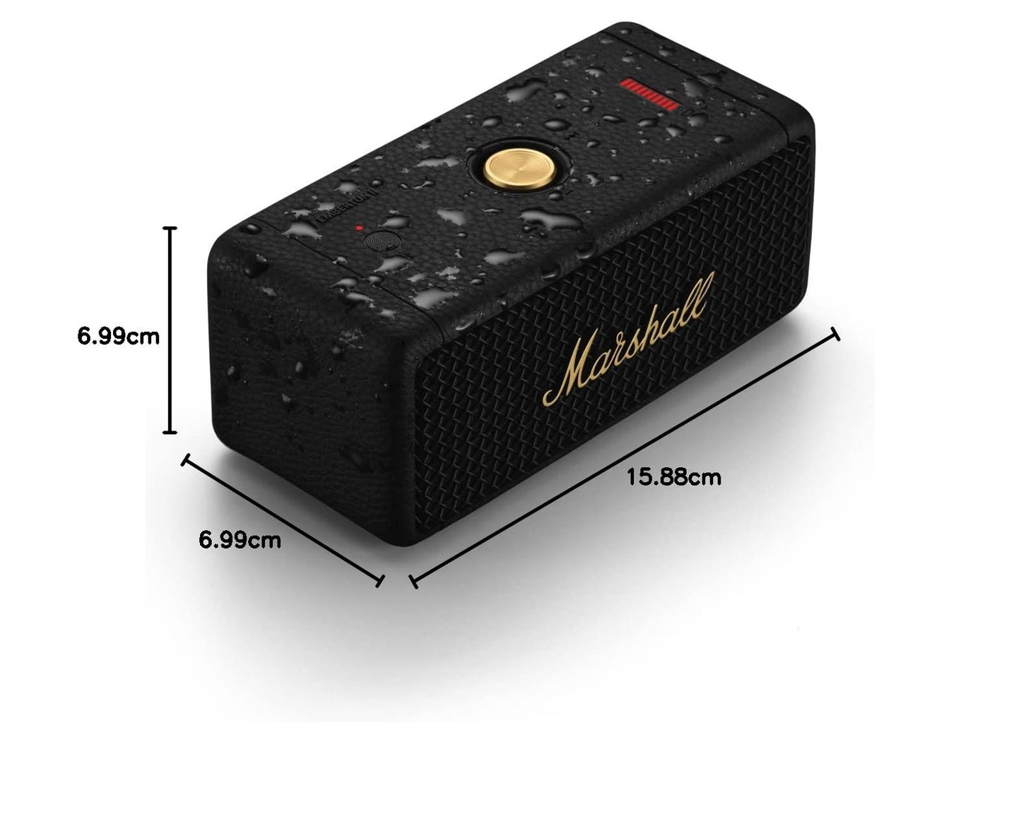 Marshall Emberton II Altavoces Bluetooth portátiles, inalámbricos, Emparejables, IP67 Resistentes al Polvo y al Agua, más de 30 Horas de Tiempo de reproducción - Negro – para oposiciones – Material de estudio – OpoMarket