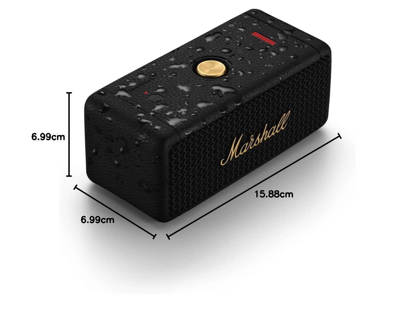 Marshall Emberton II Altavoces Bluetooth portátiles, inalámbricos, Emparejables, IP67 Resistentes al Polvo y al Agua, más de 30 Horas de Tiempo de reproducción - Negro – para oposiciones – Material de estudio – OpoMarket