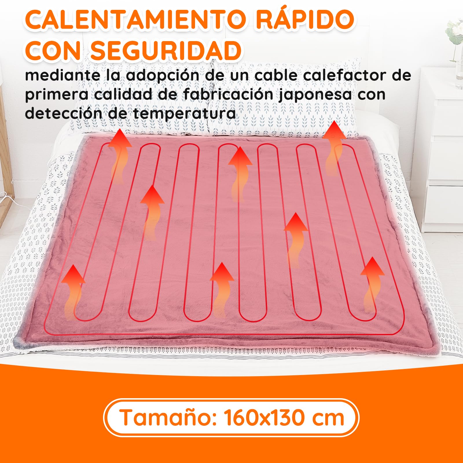 Manta térmica para sofá y cama en invierno