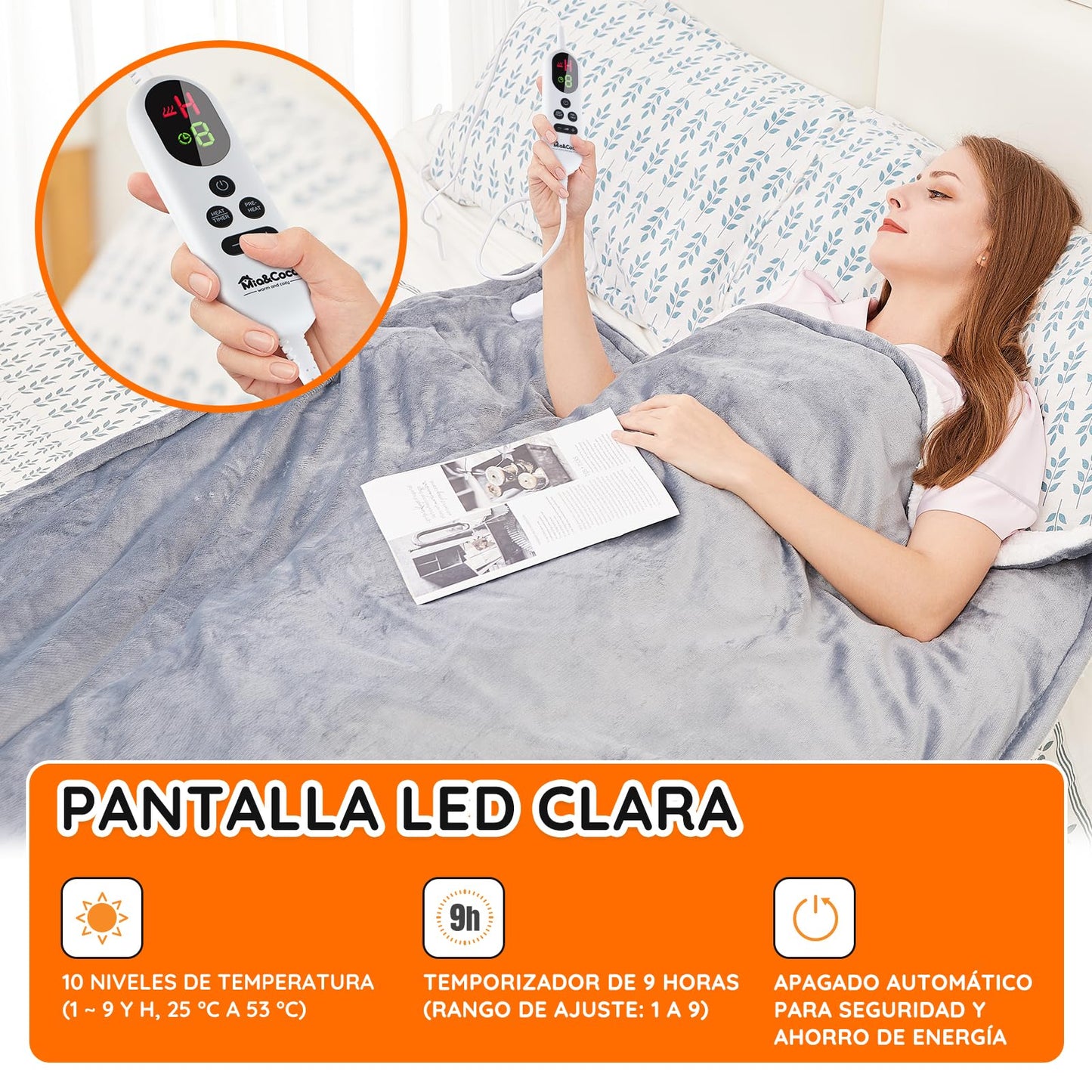 Manta térmica de franela y sherpa tacto suave