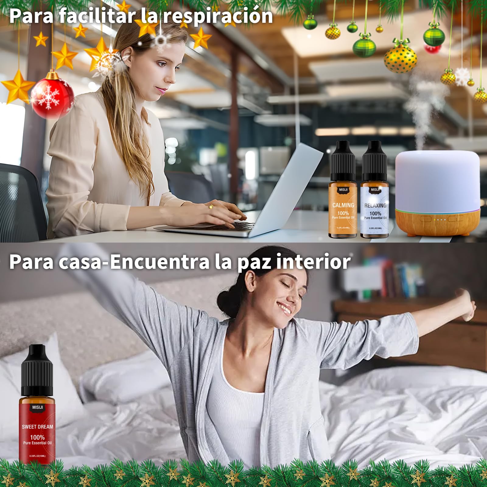 MISIJI set aceites esenciales para difusor Aromaterapia Pura Natural 6 x 10 ml – para oposiciones – Material de estudio – OpoMarket