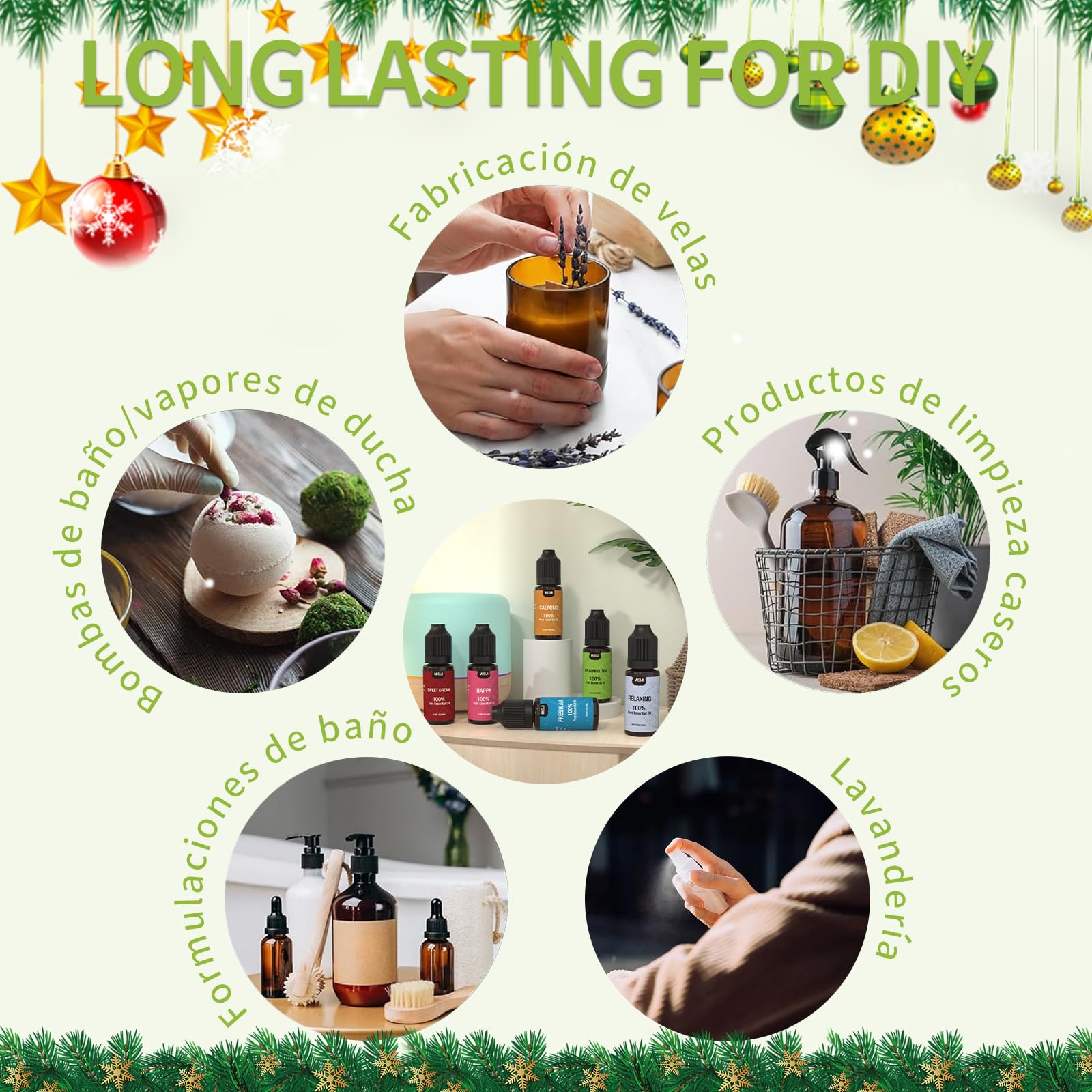 MISIJI set aceites esenciales para difusor Aromaterapia Pura Natural 6 x 10 ml – para oposiciones – Material de estudio – OpoMarket