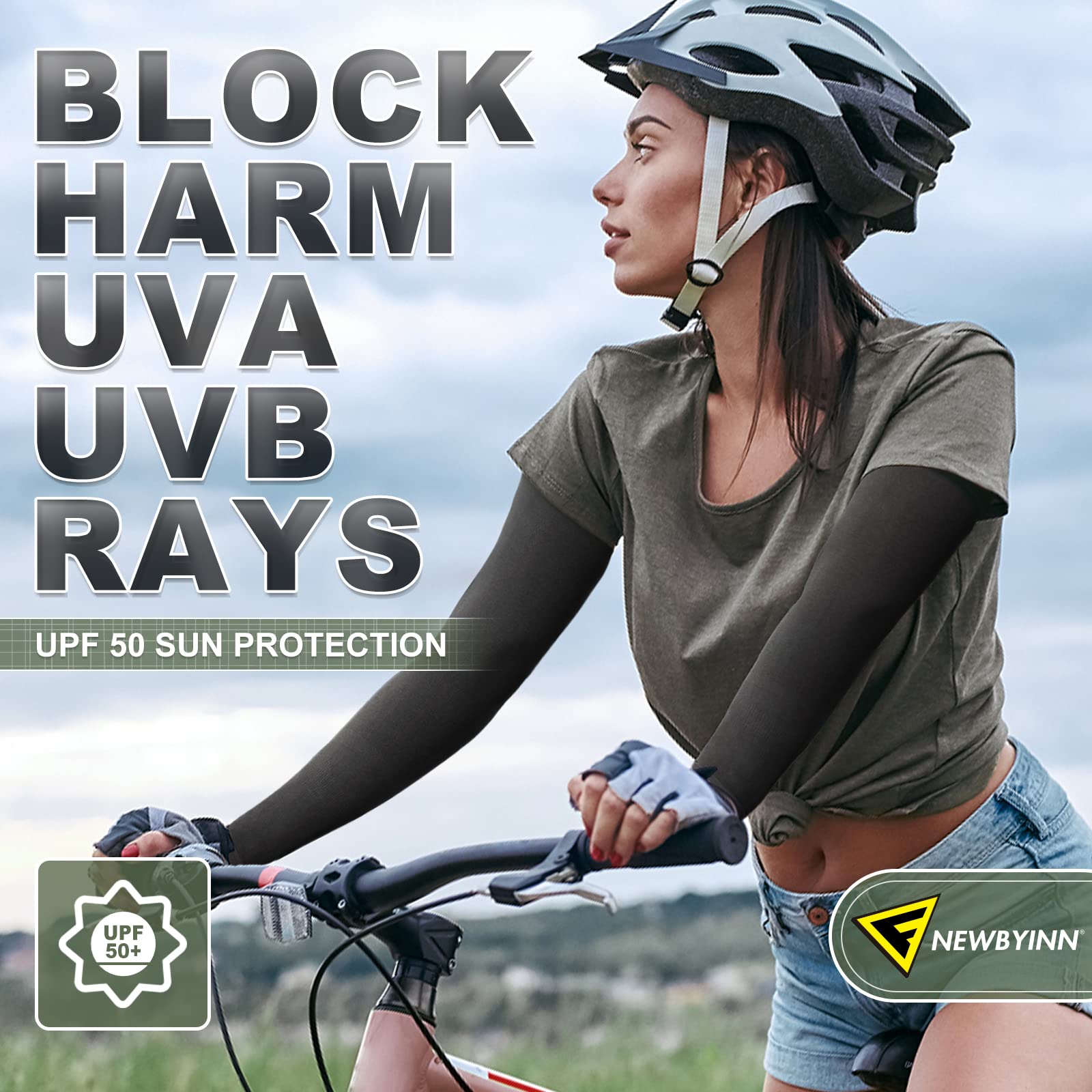 Newbyinn mangas para brazos Mujer Hombre, Manguitos running ciclismo voleibol bicicleta, Manguitos de compresión de Protección UV Protectora Solar – Ropa para oposiciones – Material de estudio – OpoMarket
