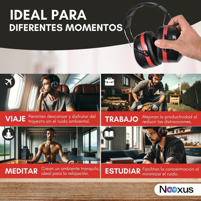 cascos para estudiar con tapones de oídos