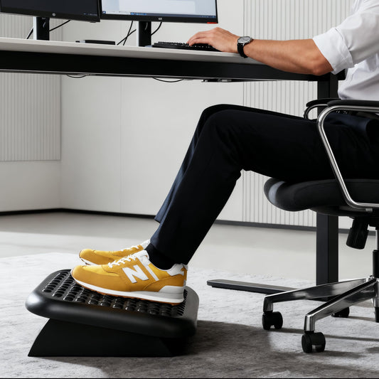 reposapiés regulable en altura para escritorio