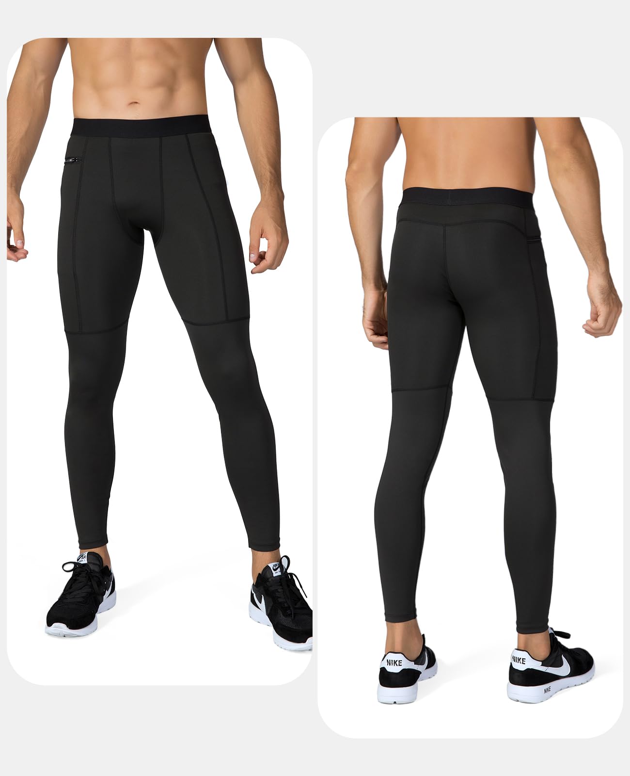 Niksa 2 Piezas Mallas Hombre Running Leggings Deporte Pantalones Largos de Compresión Negro Gris Medium – Ropa para oposiciones – Material de estudio – OpoMarket