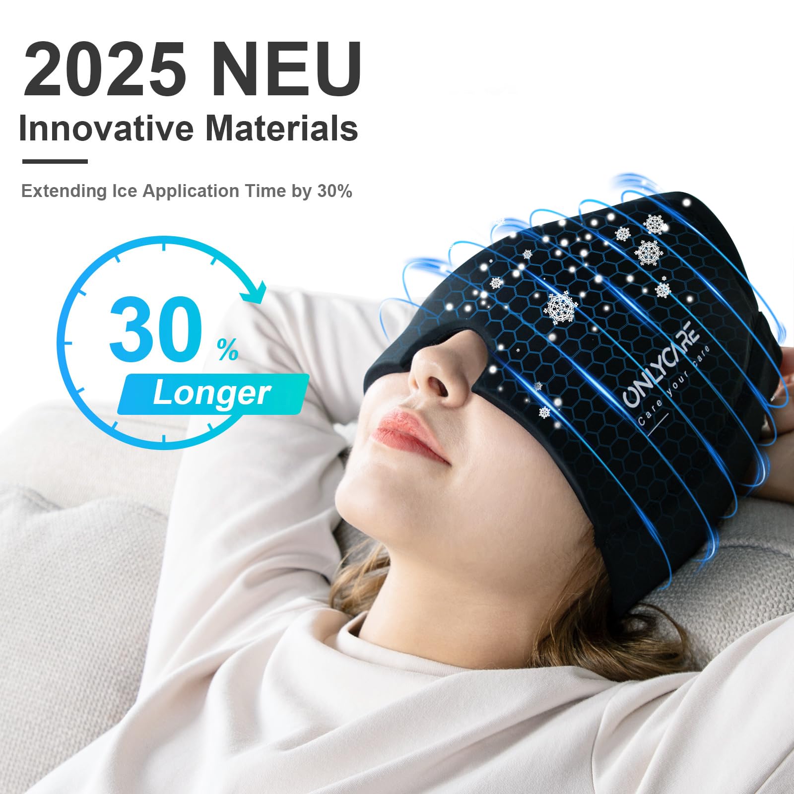 Gorro para migrañas gel envolvente 360 para descanso