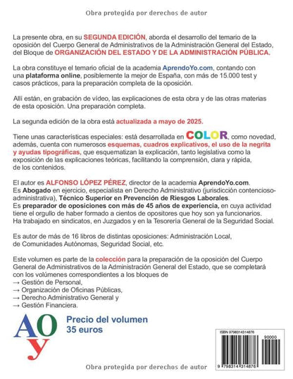 Portada del libro Temario Administrativo General del Estado C1