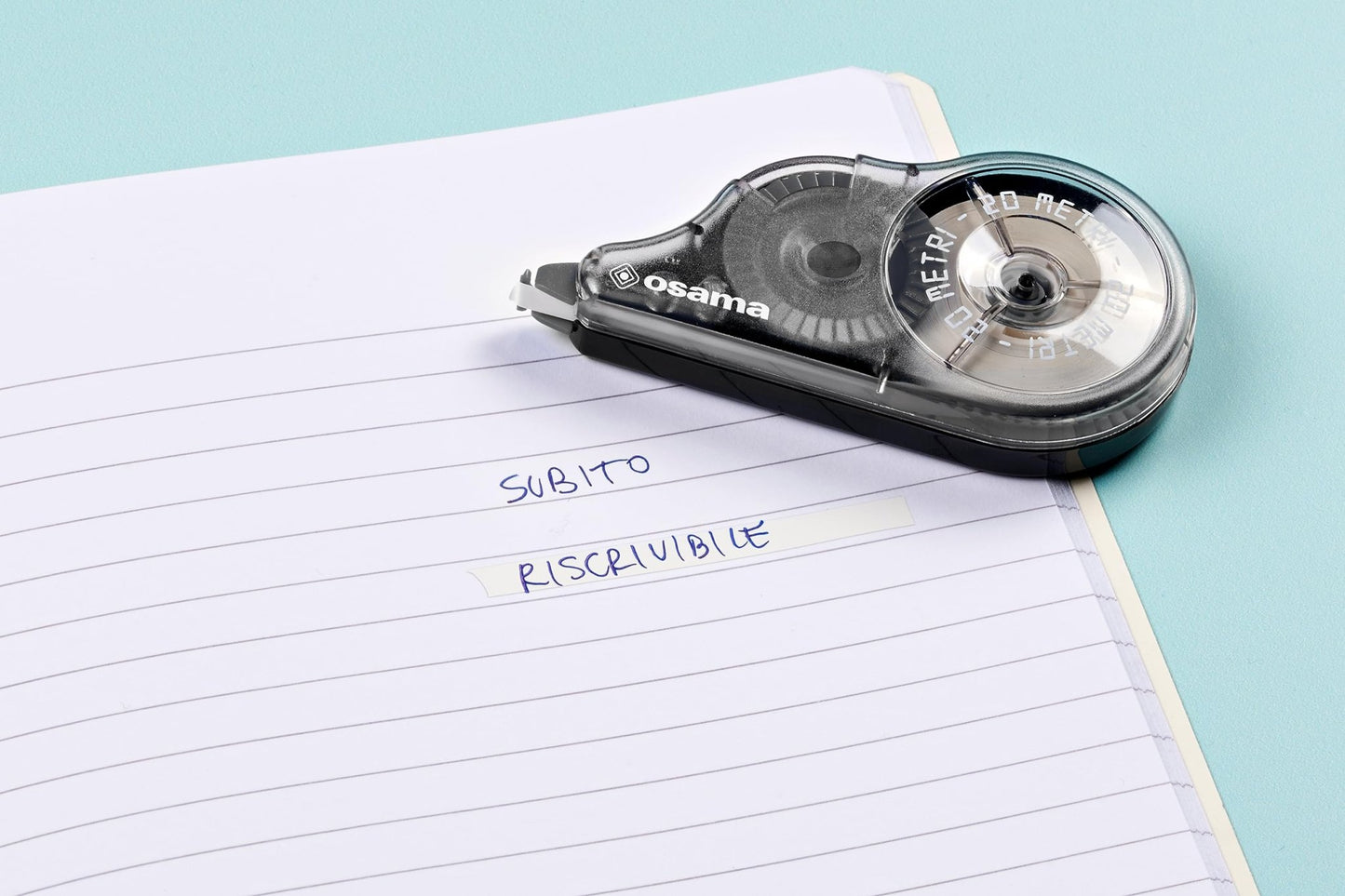 Osama - Cinta Correctora Blanca, Pack 2 Piezas, 20 M - Set Cintas Correctoras Ideal para Material Escolar, Papelería y Oficina para Borrar y Escribir de Inmediato con Alta Cobertura y Larga Duración – para oposiciones – Material de estudio – OpoMarket