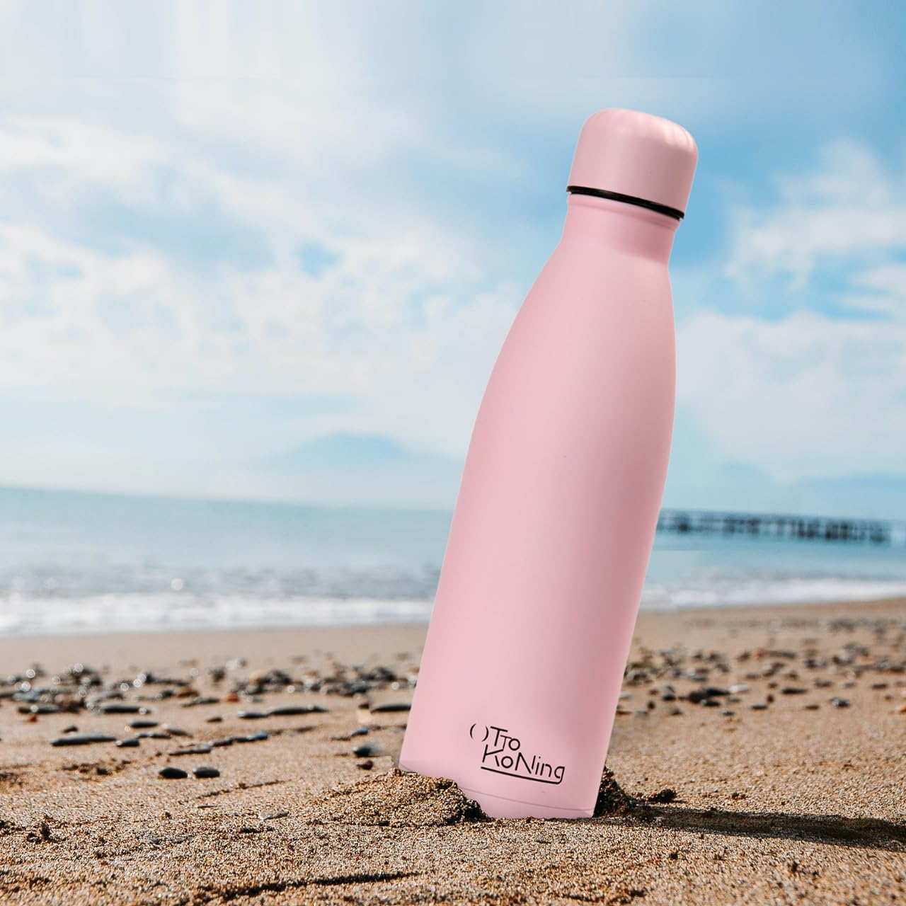 Otto Koning Botella Térmica de Agua Acero Inoxidable 500ml - Doble Aislamiento al vacío para 12 Horas de Bebida Caliente y 24 Horas de Bebida Fría. Botella Termo a Prueba de Fugas Libre BPA – para oposiciones – Material de estudio – OpoMarket