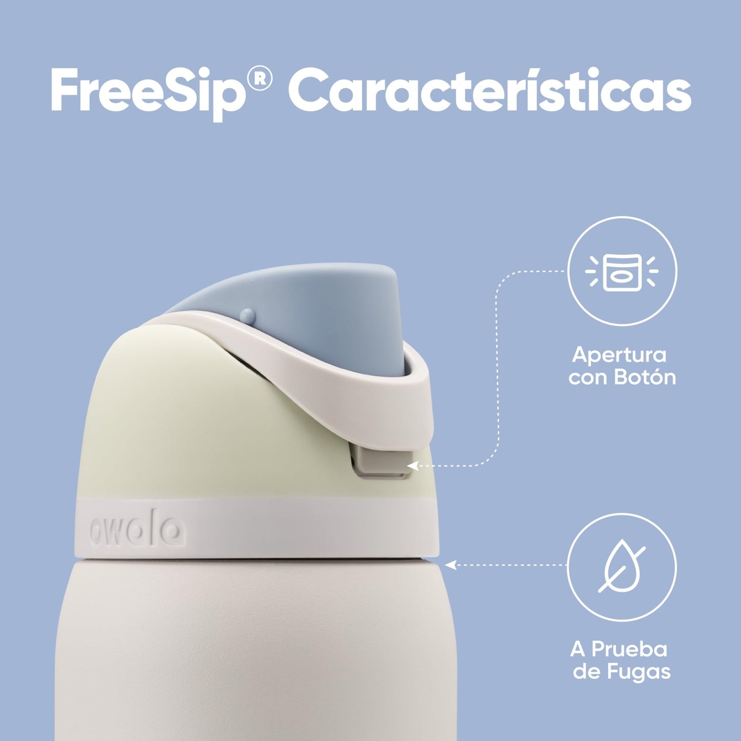 Botella acero inoxidable color Iced Breeze