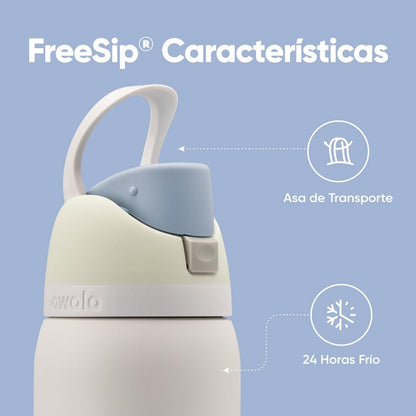 Botella acero inoxidable con pajita integrada