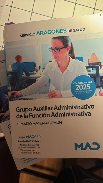 Libro Temario Específico Auxiliar Administrativo Servicio Aragonés de Salud 2025 segunda mano