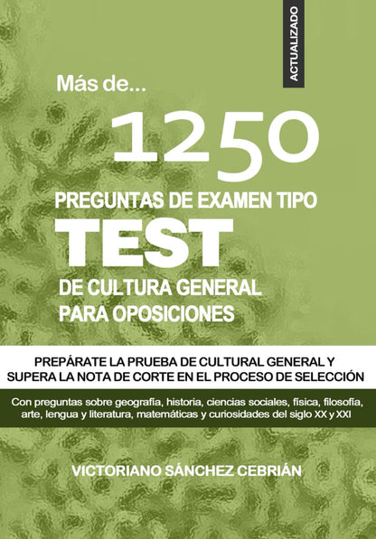 Cultura general Policía Local – más de 1250 preguntas tipo test para oposiciones