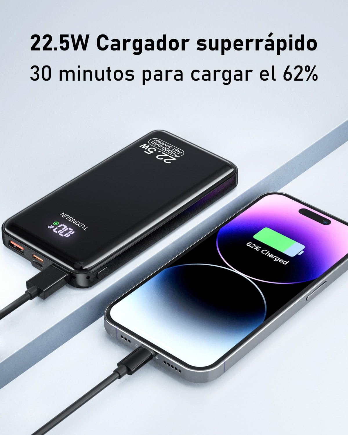 Power Bank 22.5W 20000mAh Bateria Externa Carga Rapida, Bateria Portatil PD3.0 QC4.0, Powerbank USB C Input & Output con Pantalla LCD Compatible con Smartphones, smartwatches, etc (black01) – para oposiciones – Material de estudio – OpoMarket