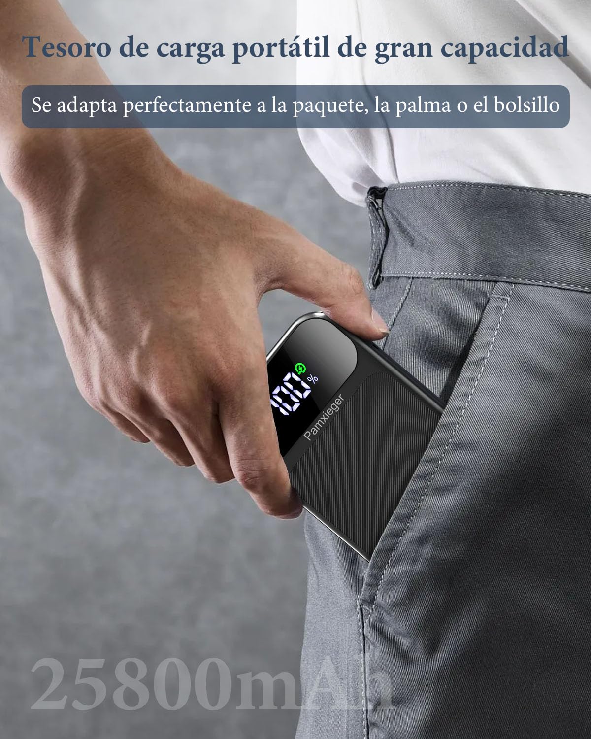 Power Bank 25800mAh Carga Rápida 22.5W PD3.0 QC4.0 USB - C Entrada y Salida con Pantalla LCD Batería Portátil para Smartphone Tablets y Más – para oposiciones – Material de estudio – OpoMarket