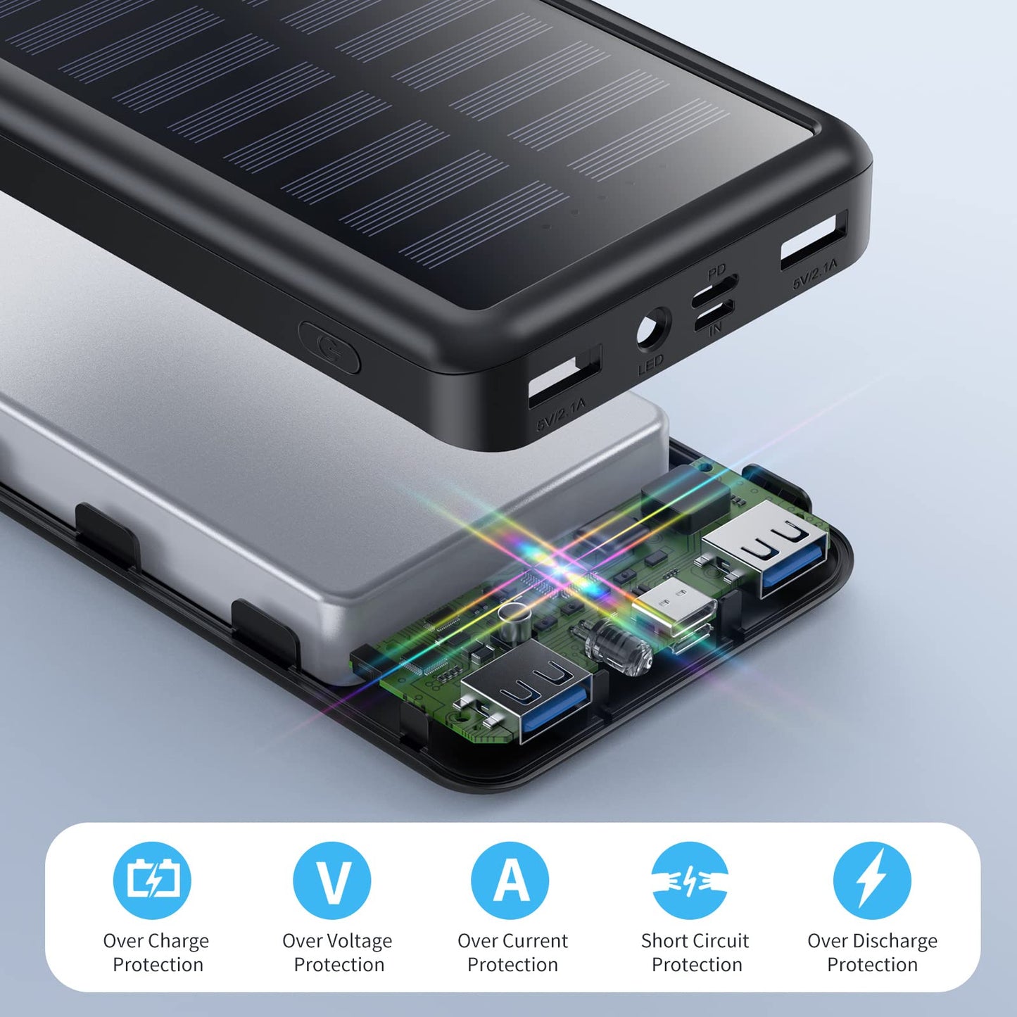 powerbank solar 26800mah
