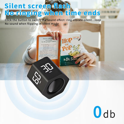 QUMOX Temporizador Pomodoro F6 con Sensor de Gravedad – Cubo Hexagonal Digital con Alarma Silenciosa, Vibración y Sonido – 1/5/10/30/60 Minutos y Cronómetro – Recargable, Ideal para Oficina, Estudio, – para oposiciones – Material de estudio – OpoMarket