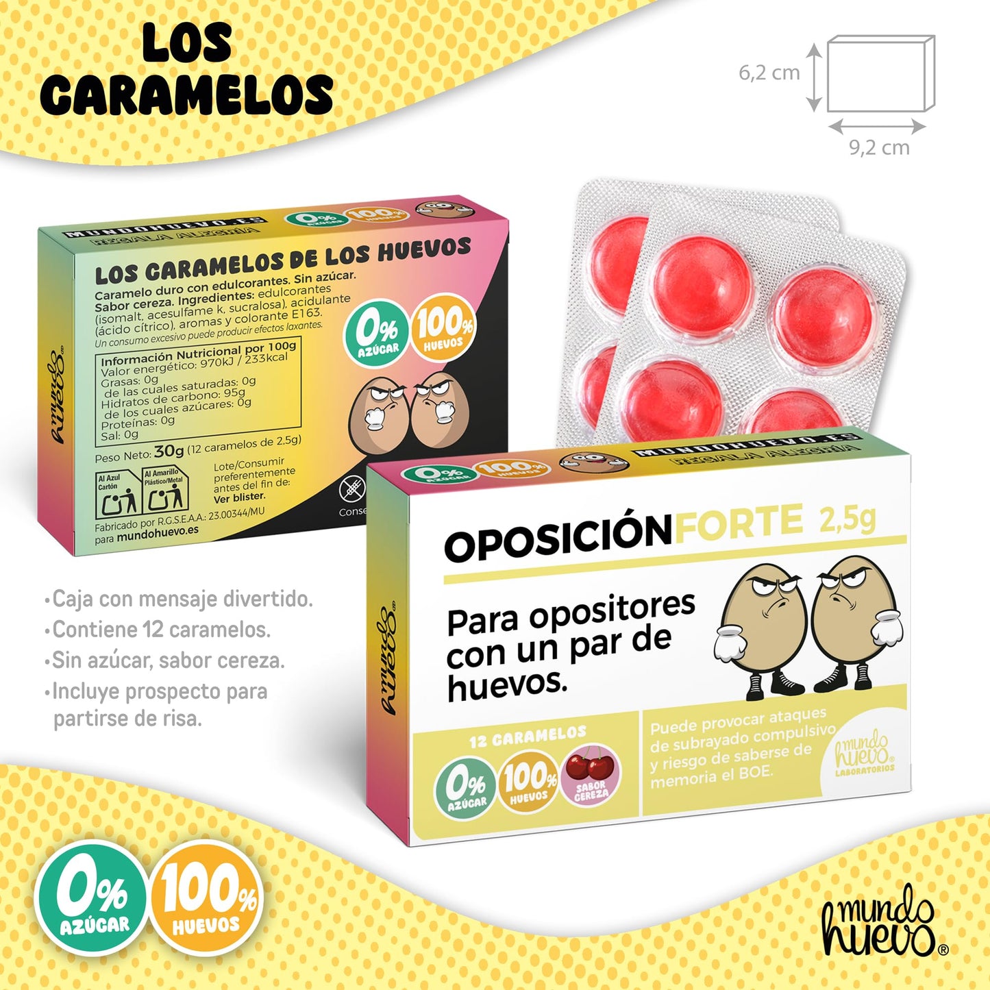 caramelos sin azucar simulando medicamento de broma