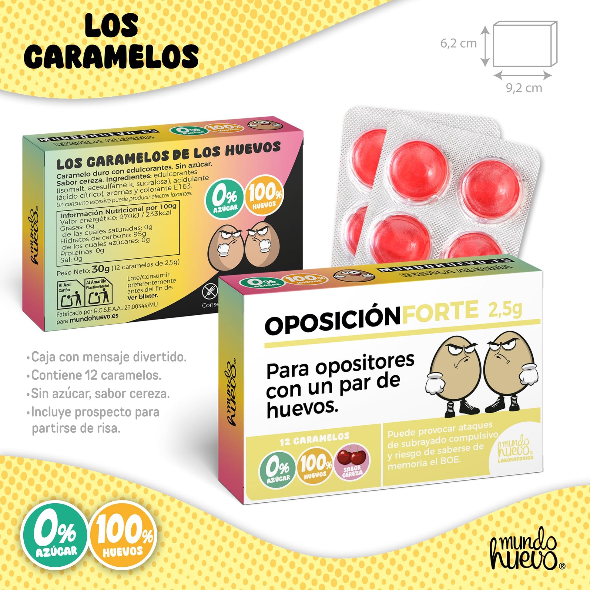 caramelos sin azucar simulando medicamento de broma