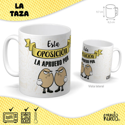 detalle del diseño de la taza regalo oposicion