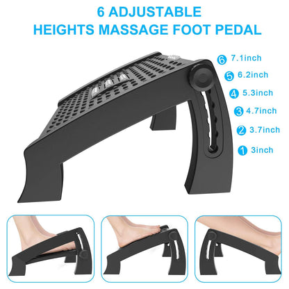Reposapies de Oficina, Reposapiés Ergonómico para Escritorio con Función de Masaje, 6 Reposapiés de Altura Ajustable Antideslizantes para Oficina – para oposiciones – Material de estudio – OpoMarket