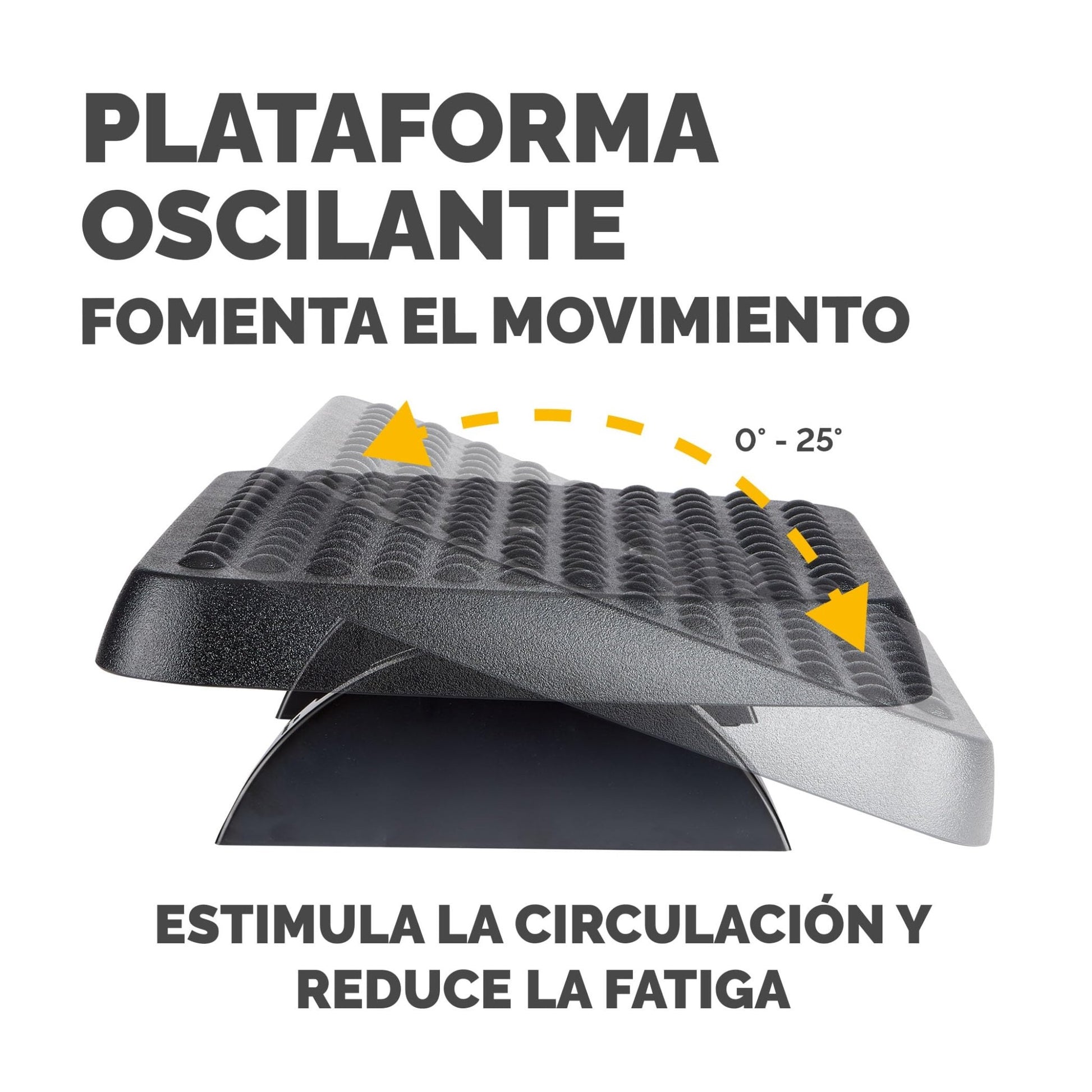 detalle de la textura de masaje del reposapies fellowes