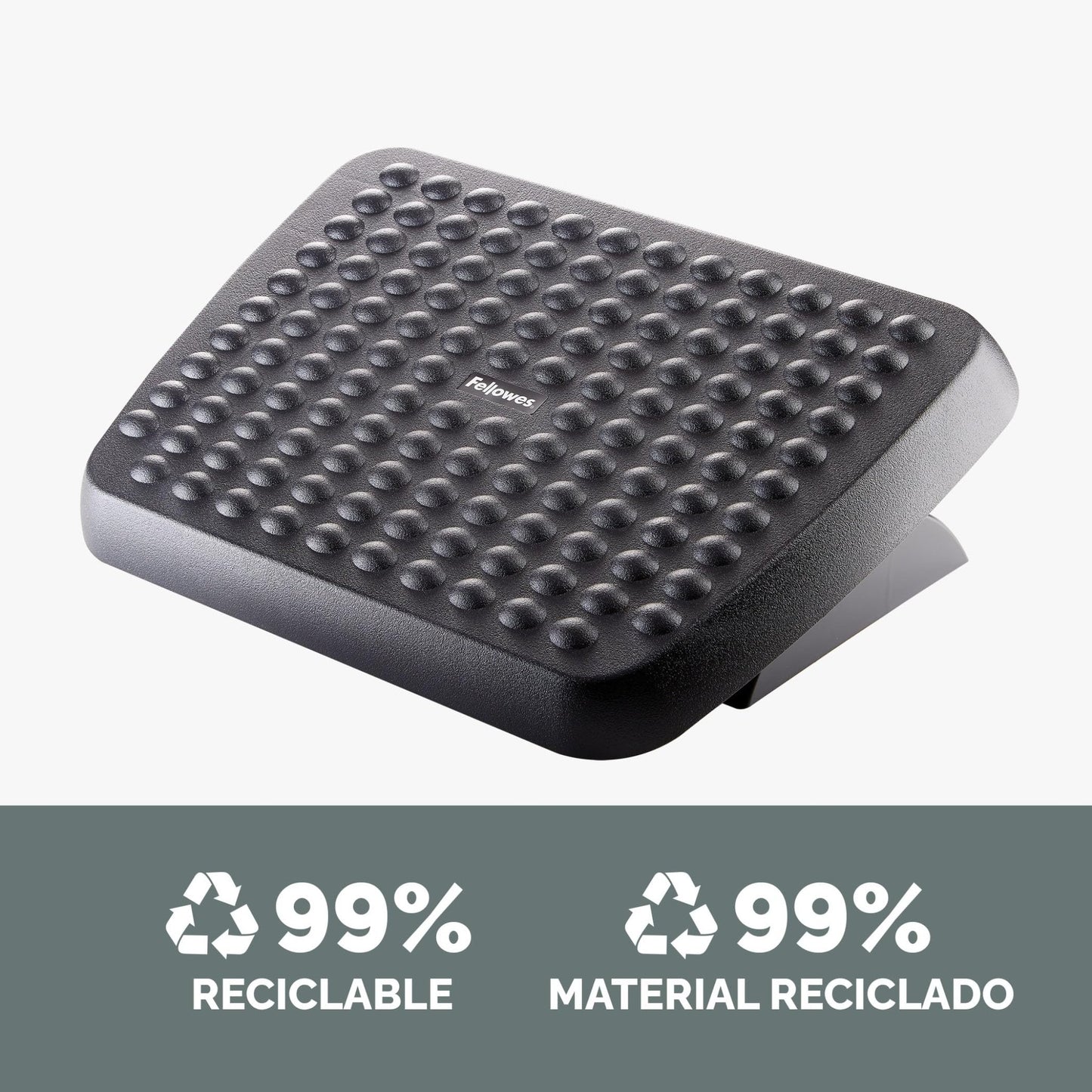 reposapiés fellowes con superficie de masaje antideslizante