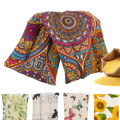 Saco Termico Semillas para Microondas - Bolsa Semillas Calor Microondas - Cojin de Semillas para Microondas - Sin Aroma - Relleno de Semillas de Mijo Ecológico - Fabricado en España 45x14cm – para oposiciones – Material de estudio – OpoMarket