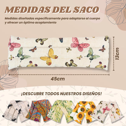 Saco Termico Semillas para Microondas - Bolsa Semillas Calor Microondas - Cojin de Semillas para Microondas - Sin Aroma - Relleno de Semillas de Mijo Ecológico - Fabricado en España 45x14cm – para oposiciones – Material de estudio – OpoMarket