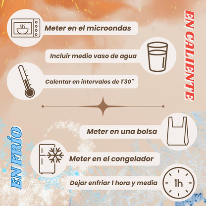 Saco Termico Semillas para Microondas - Bolsa Semillas Calor Microondas - Cojin de Semillas para Microondas - Sin Aroma - Relleno de Semillas de Mijo Ecológico - Fabricado en España 45x14cm – para oposiciones – Material de estudio – OpoMarket