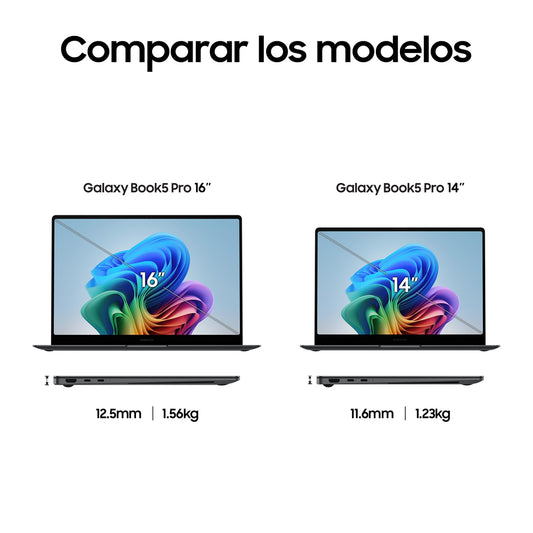 Samsung Galaxy Book5 Pro, Ordenador Portátil IA 14", Procesador Intel Core Ultra 7, 16GB RAM, Almacenamiento 1TB, Windows 11 Home, Gris, Teclado QWERTY Español – Ordenador personal para oposiciones – Material de estudio – OpoMarket