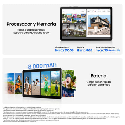 Samsung Galaxy Tab S10 Lite 128 GB - Tablet con IA, Incluye S Pen, 6 GB Memoria, Pantalla 10,9", Batería de Larga Duración, Gris, Garantía del Fabricante 3 Años + 1 Año Extra (Versión Española) – para oposiciones – Material de estudio – OpoMarket