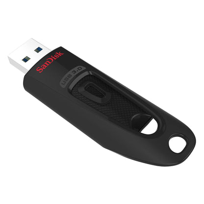 SanDisk Ultra 128 GB, USB 3.0 flash drive, with up to 130 MB/s read speed, Black – para oposiciones – Material de estudio – OpoMarket