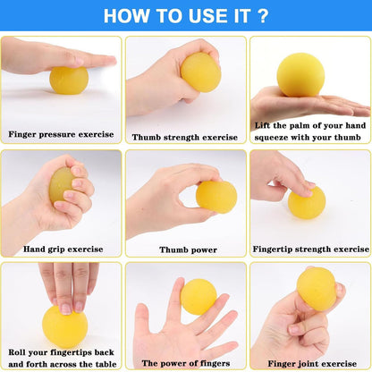 Set de 5 Pelota Antiestres Bola para Rehabilitación Fortalecedores de Mano, Pelota Rehabilitacion Mano con Diferentes Grados de Dureza, para Aliviar El Estrés para Ejercicios De Manos Antiestres – para oposiciones – Material de estudio – OpoMarket