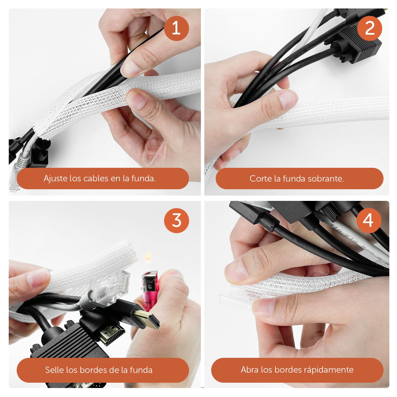 organizador de cables escritorio para mesa de estudio