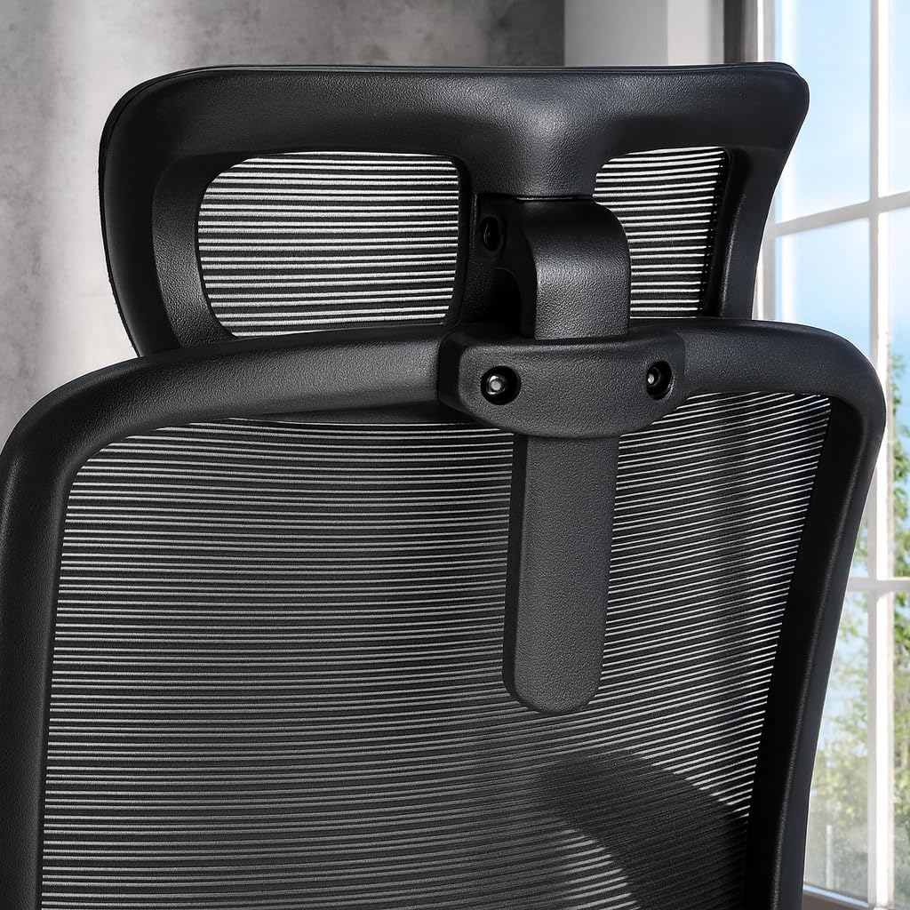 silla con soporte lumbar y respaldo transpirable