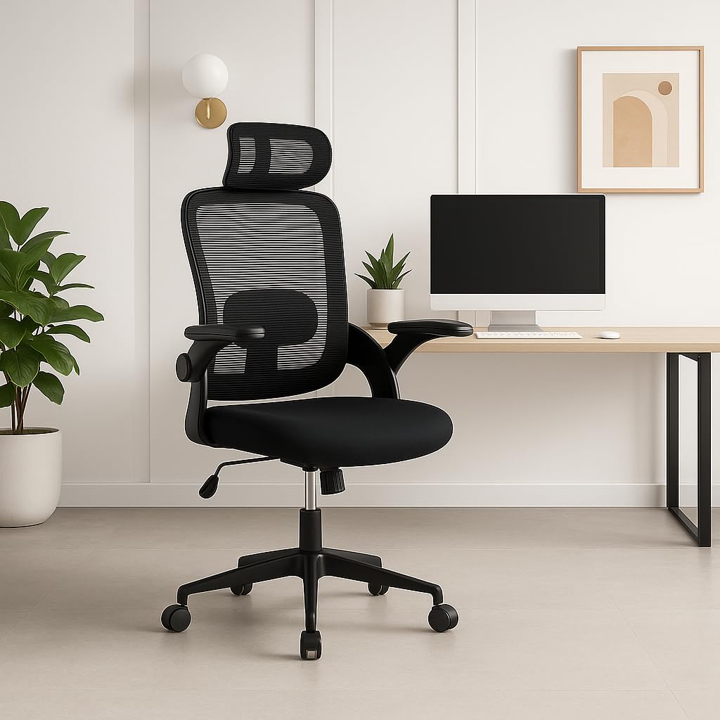 detalles del respaldo de malla ergonómico