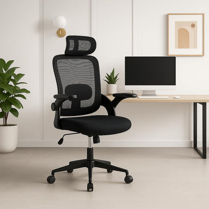 detalles del respaldo de malla ergonómico