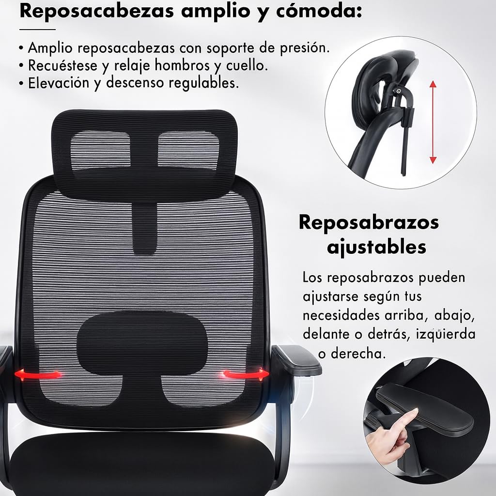 ruedas silenciosas silla ergonómica