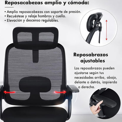 ruedas silenciosas silla ergonómica