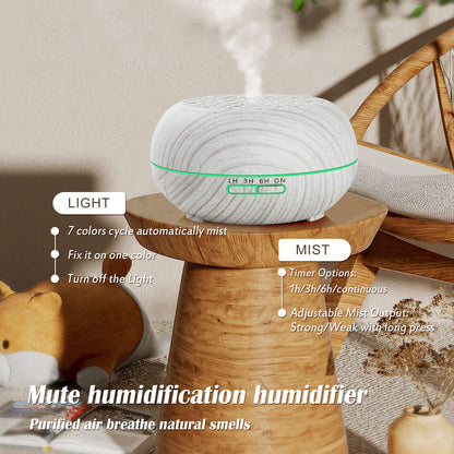 Simpeak Humidificador Ultrasónico 550 ml Difusor de Aromas con Temporizador Humificador Control Remoto para el Hogar Oficina Dormitorio Yoga SPA(con Pegatin) – para oposiciones – Material de estudio – OpoMarket