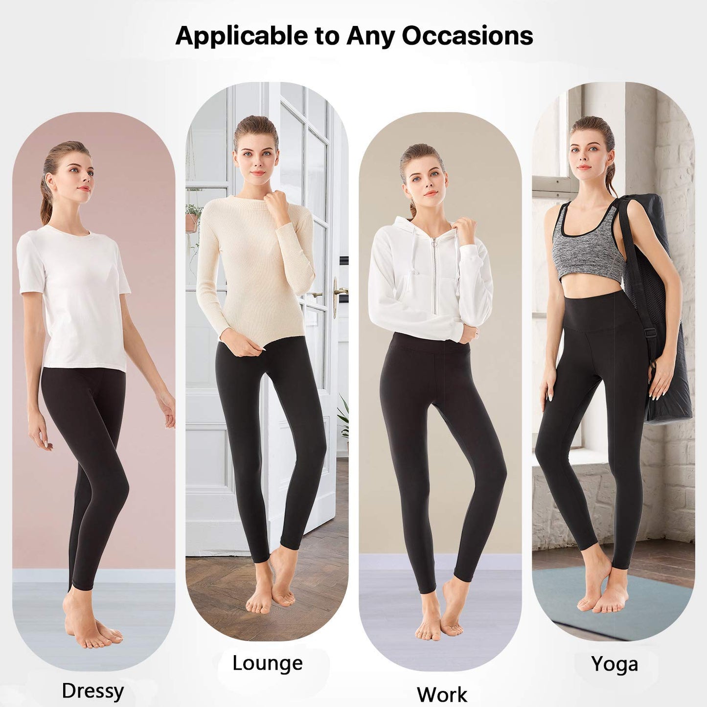 SINOPHANT Mallas Deporte Mujer de Cintura Alta, Leggins de Control de Abdomen Opacas, Elásticas, Leggings Mujer Vestir, Suaves como la Mantequilla S - M 1 Piezas Negro – Ropa para oposiciones – Material de estudio – OpoMarket
