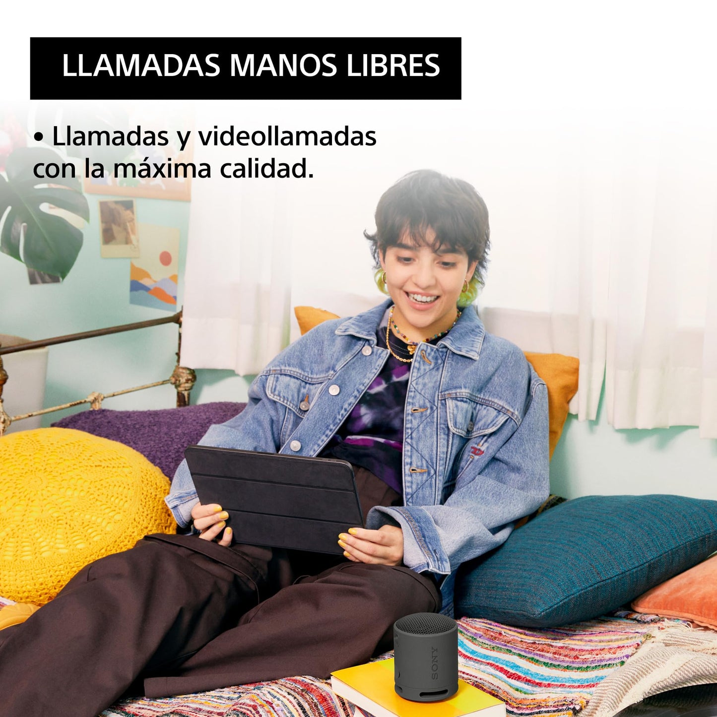 Sony Altavoz Bluetooth SRS - XB100, Ligero, Compacto, Altavoz Resistente al Agua y al Polvo IP67, hasta 16 h de batería, Correa Adaptable, Negro – para oposiciones – Material de estudio – OpoMarket