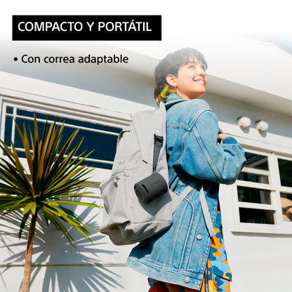 Sony Altavoz Bluetooth SRS - XB100, Ligero, Compacto, Altavoz Resistente al Agua y al Polvo IP67, hasta 16 h de batería, Correa Adaptable, Negro – para oposiciones – Material de estudio – OpoMarket