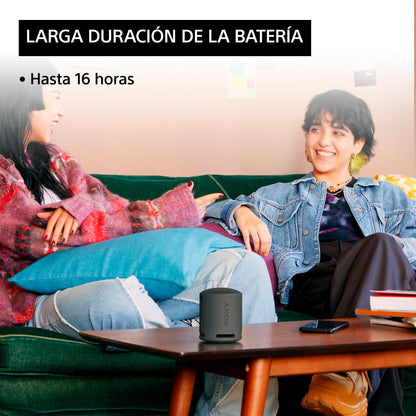 Sony Altavoz Bluetooth SRS - XB100, Ligero, Compacto, Altavoz Resistente al Agua y al Polvo IP67, hasta 16 h de batería, Correa Adaptable, Negro – para oposiciones – Material de estudio – OpoMarket