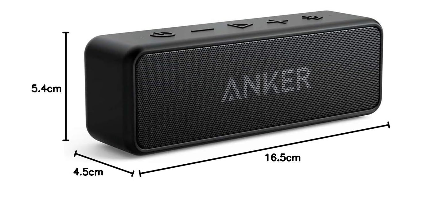 Soundcore Anker 2 Altavoz Bluetooth Portátil con Sonido Estéreo de 12 W, BassUp, IPX7 Resistente al Agua, 24 Horas Reproducción, Emparejamiento Estéreo Inalámbrico, para hogar, Exterior y Viaje – para oposiciones – Material de estudio – OpoMarket