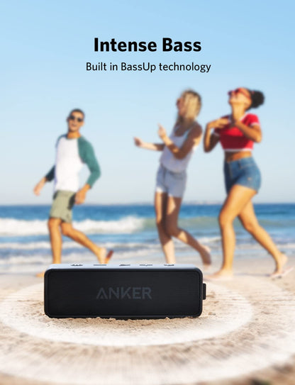 Soundcore Anker 2 Altavoz Bluetooth Portátil con Sonido Estéreo de 12 W, BassUp, IPX7 Resistente al Agua, 24 Horas Reproducción, Emparejamiento Estéreo Inalámbrico, para hogar, Exterior y Viaje – para oposiciones – Material de estudio – OpoMarket