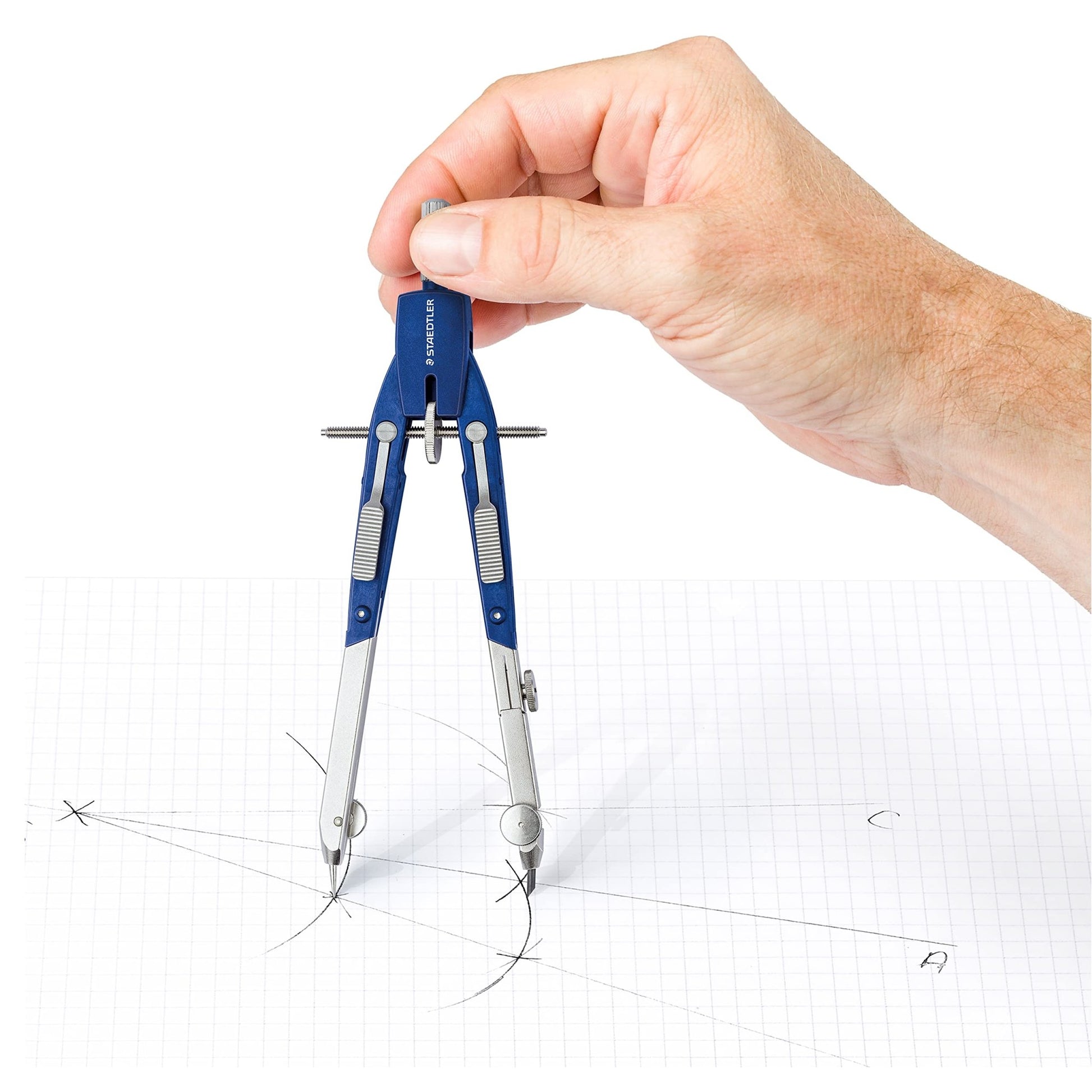 Staedtler 552 01 - Compás, Plateado, Circulo – para oposiciones – Material de estudio – OpoMarket