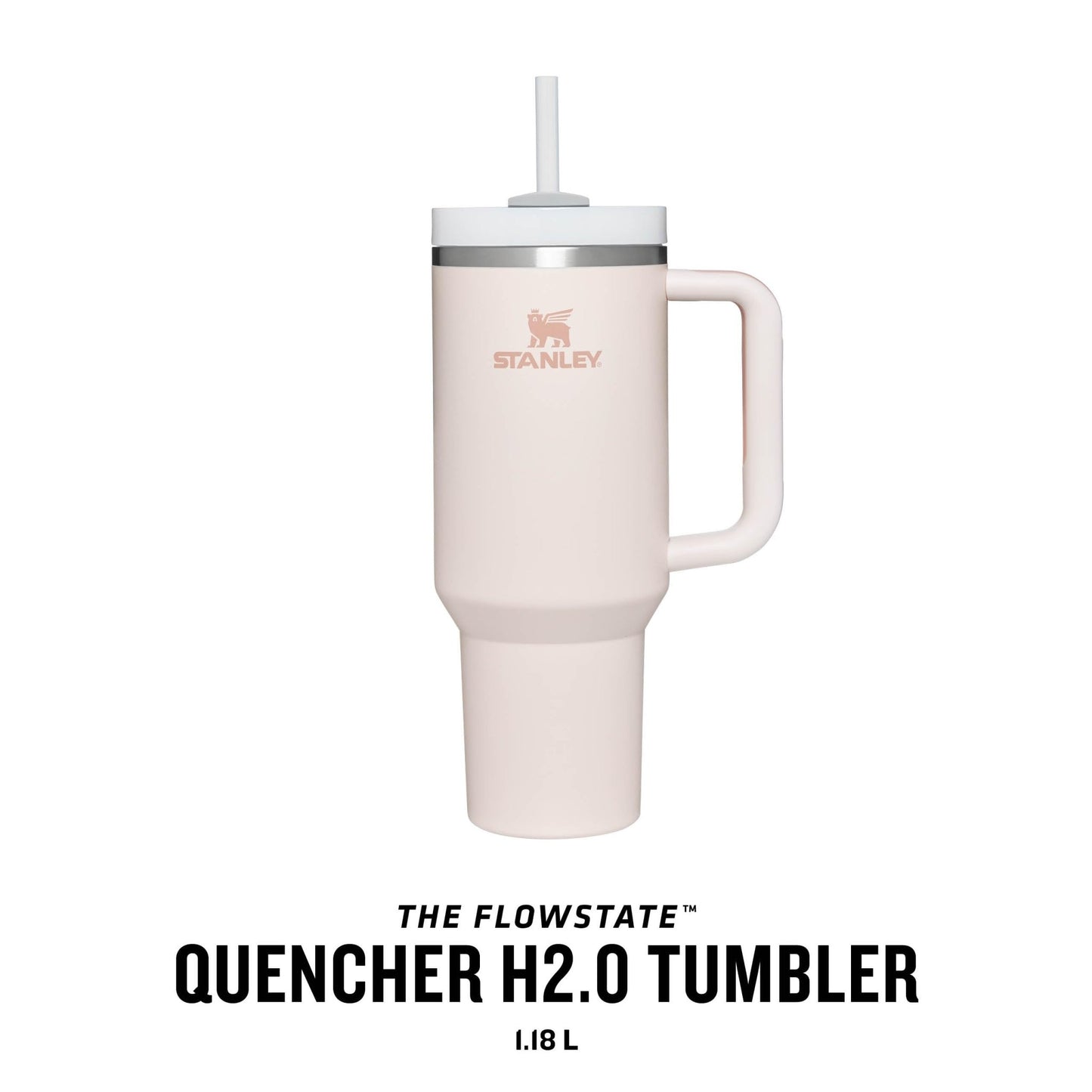 STANLEY Quencher H2.0 FlowState Tumbler 1.2L - Termo Conserva el Frío 11 Horas - Helada Durante 48 Horas - Botella Agua Acero Inoxidable - Taza Termica - Vaso Termico Sin BPA - Rose Quartz – para oposiciones – Material de estudio – OpoMarket